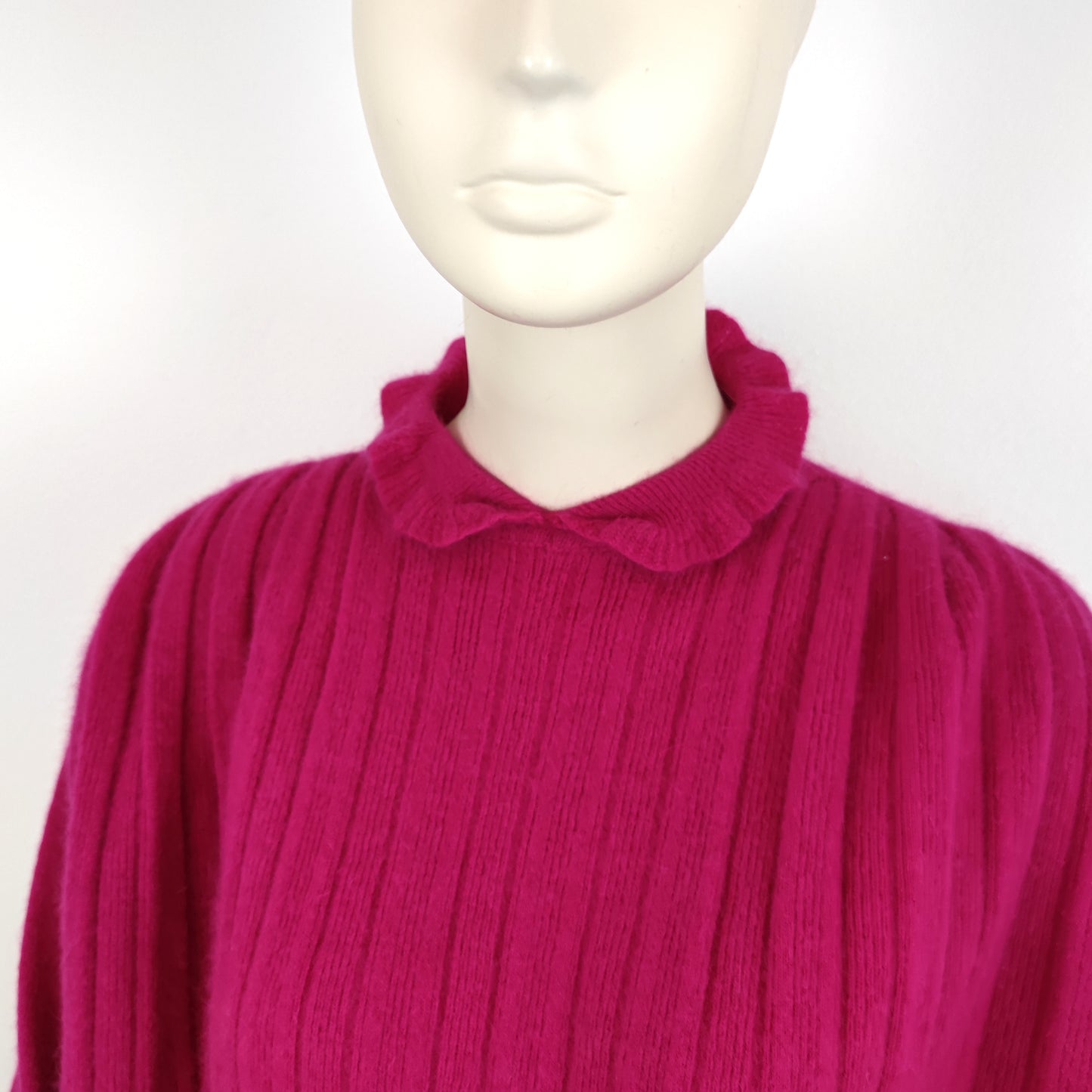 Maglioncino vintage rosa fucsia