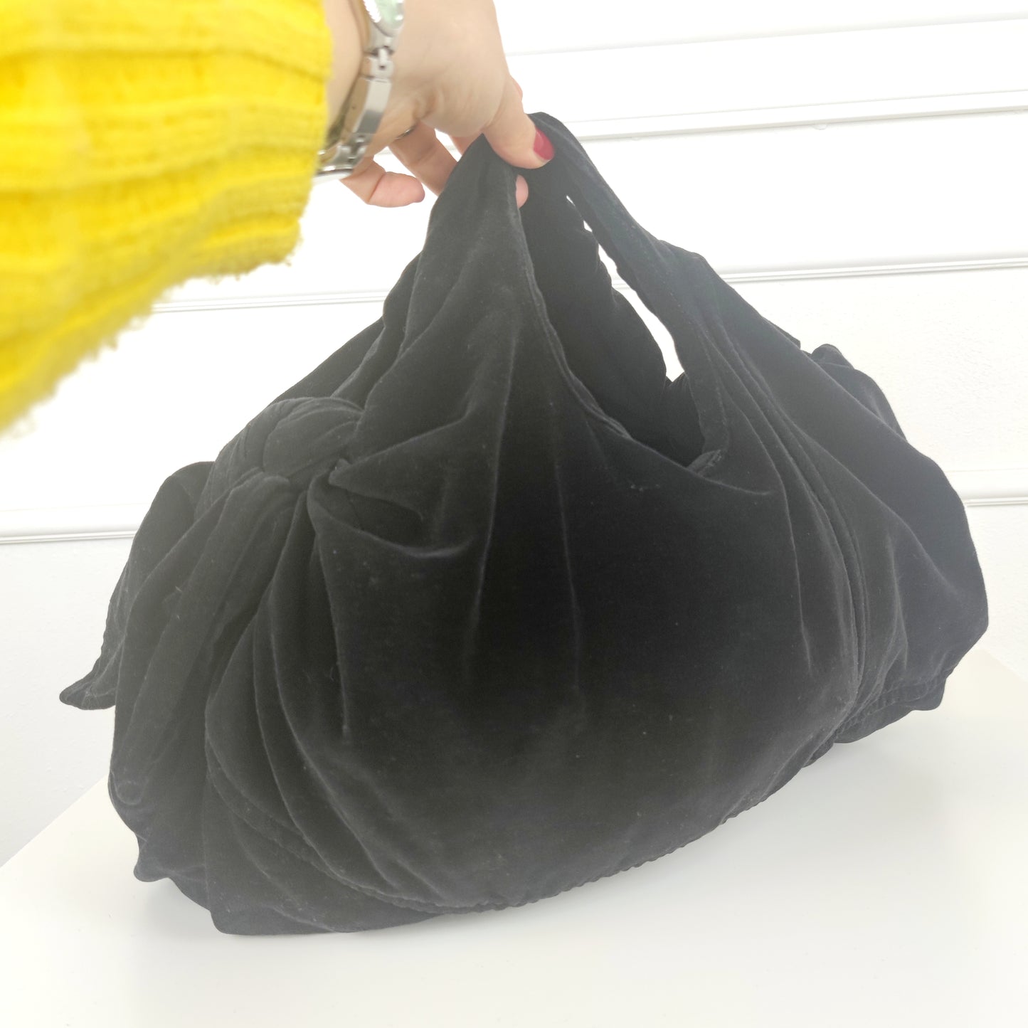 Borsa Comme des Garçons velluto nero