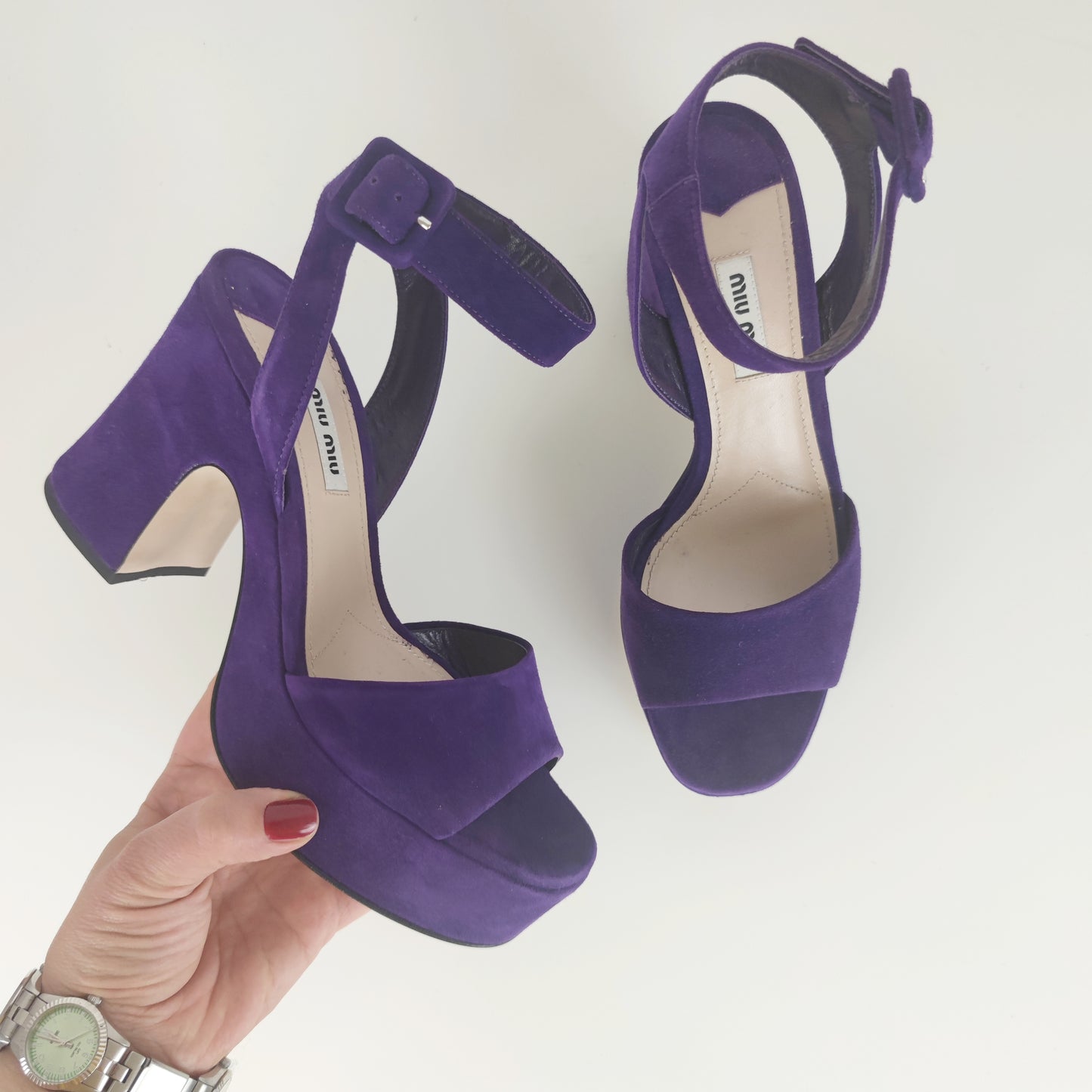 Sandali Miu Miu Suede viola