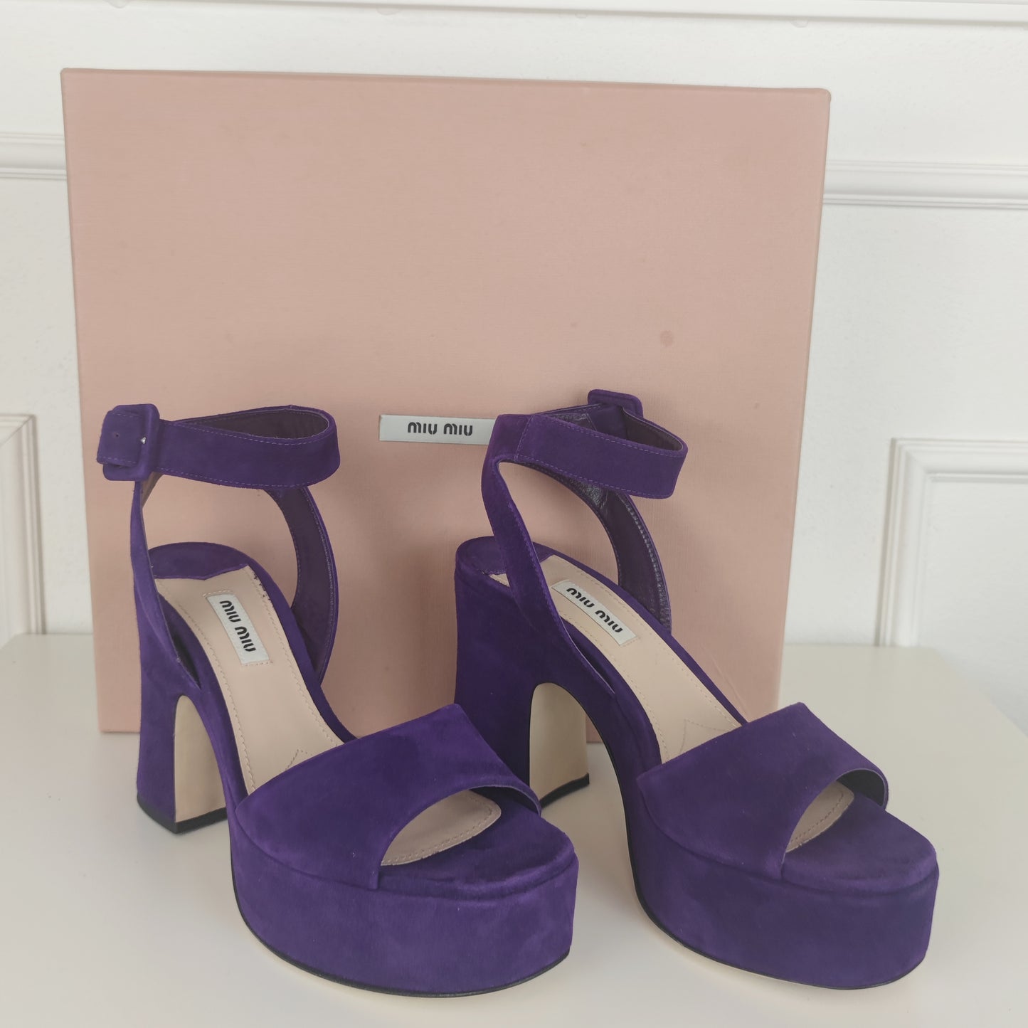 Sandali Miu Miu Suede viola