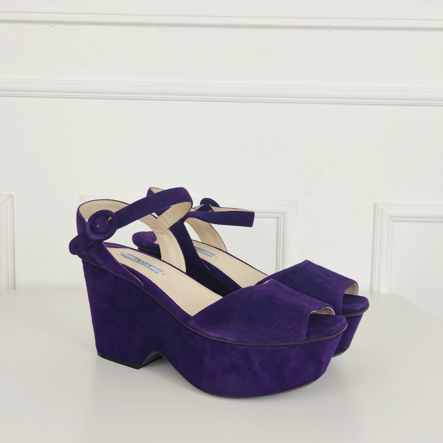 Sandali Prada suede viola