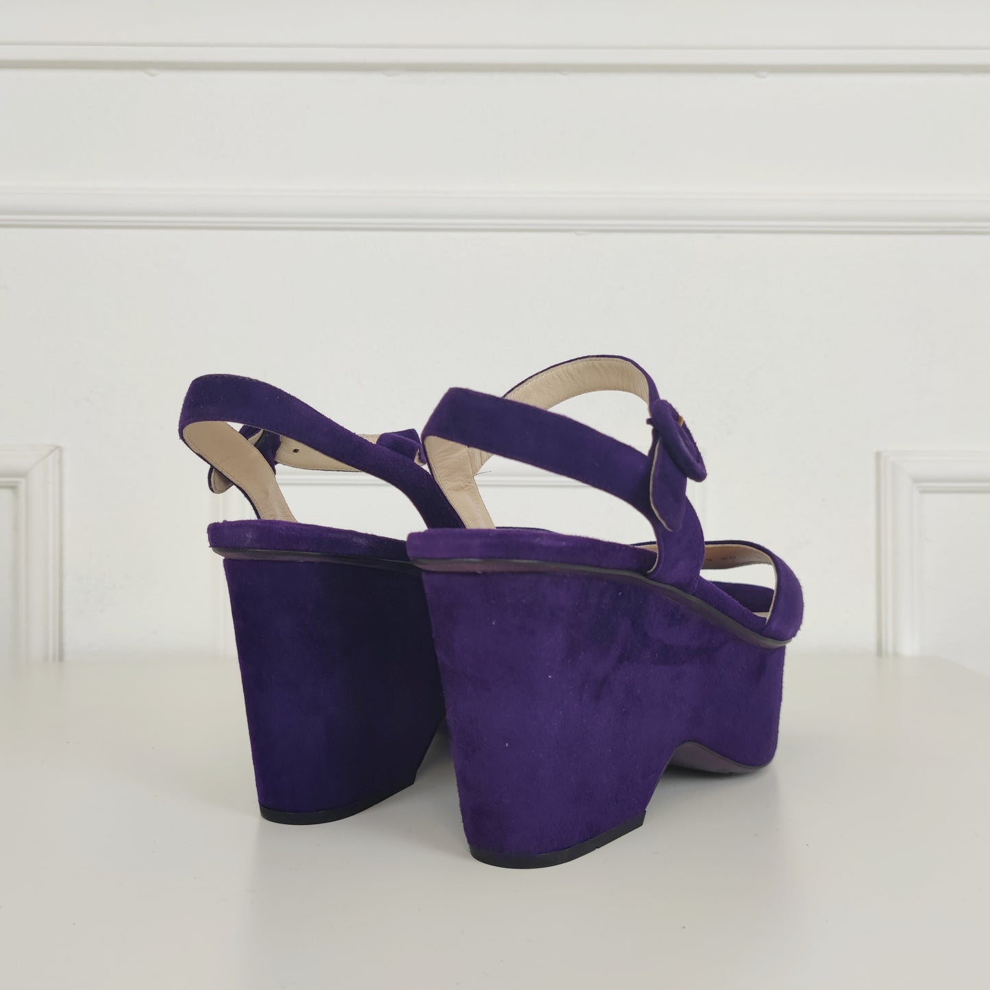 Sandali Prada suede viola