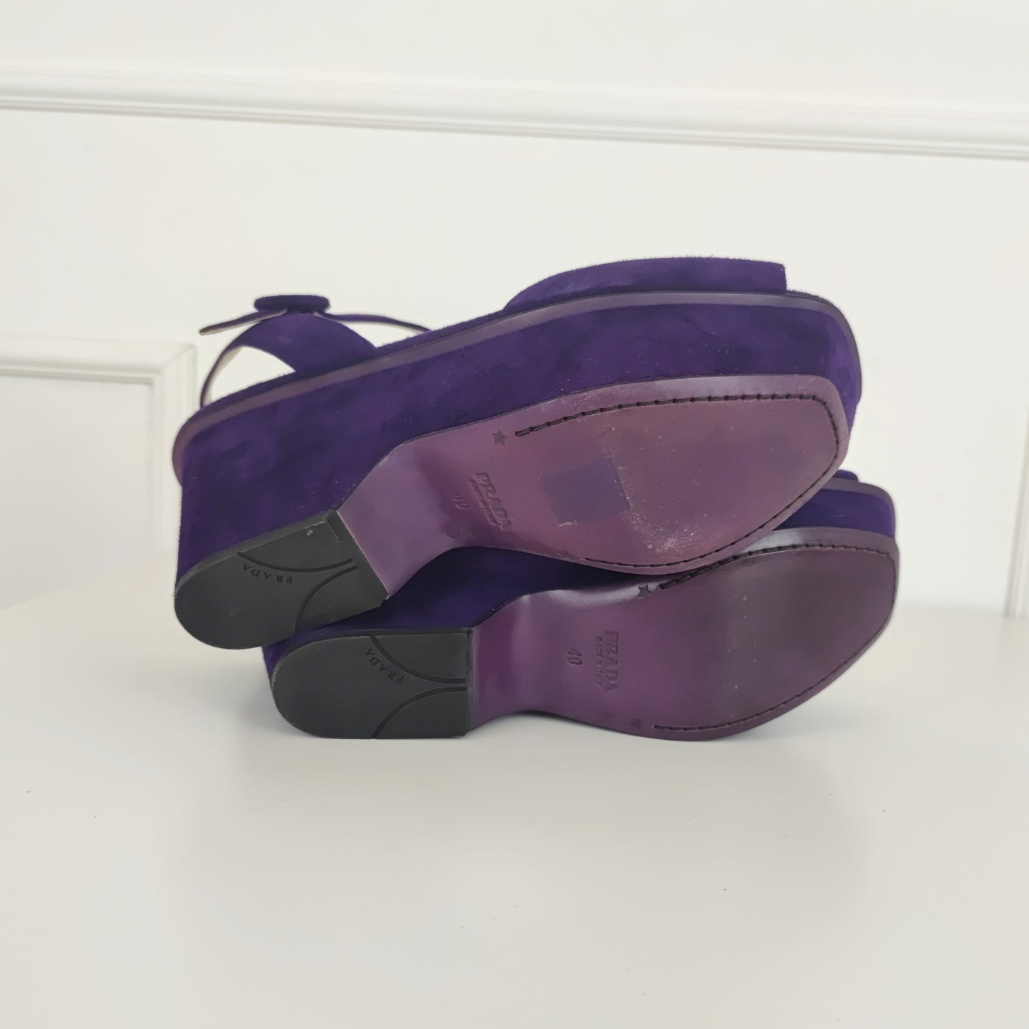 Sandali Prada suede viola