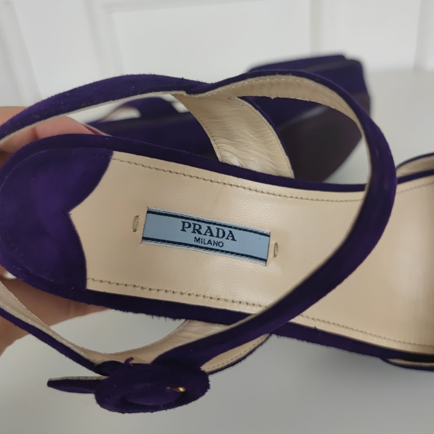 Sandali Prada suede viola