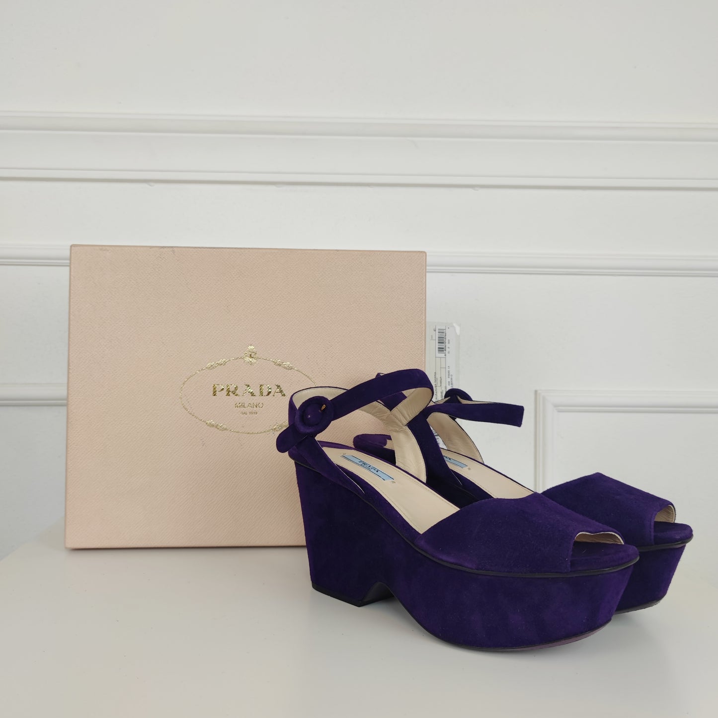 Sandali Prada suede viola