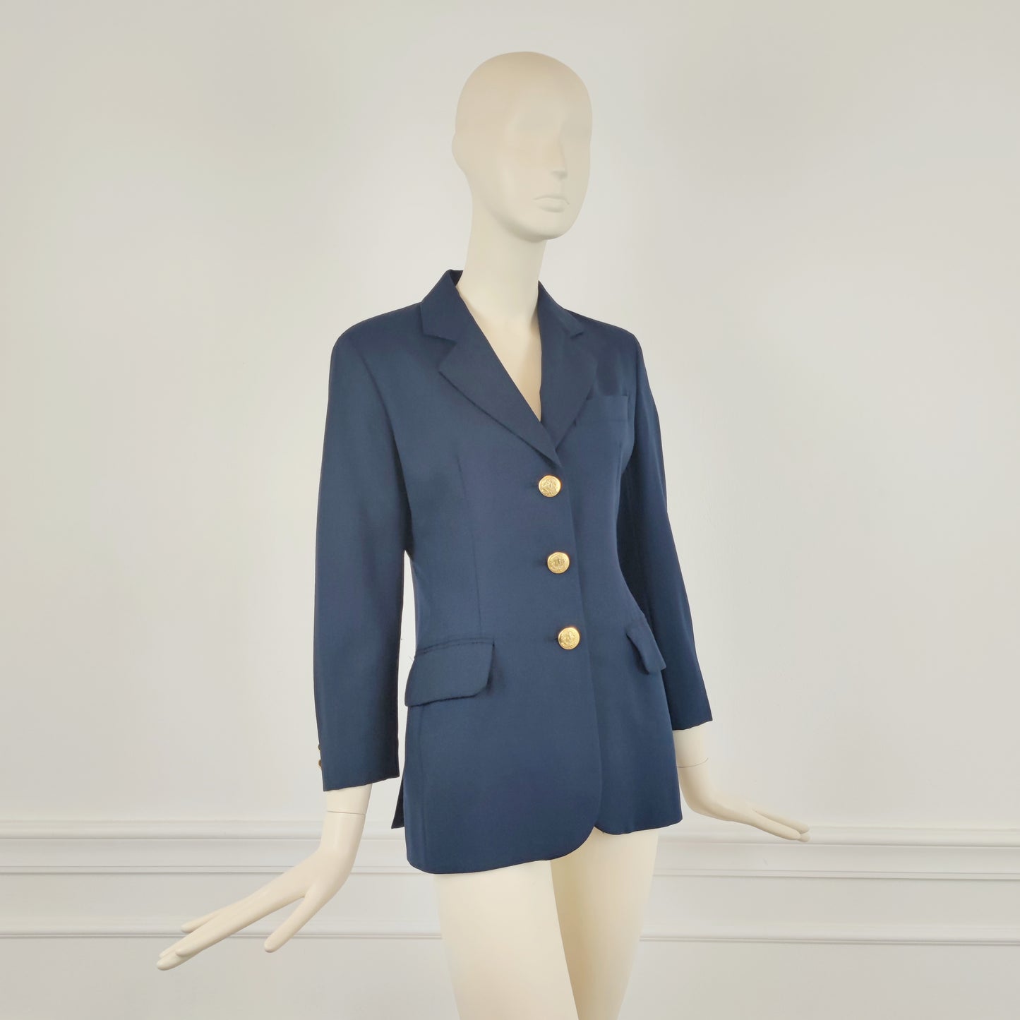 Blazer Moschino vintage blu bottoni oro