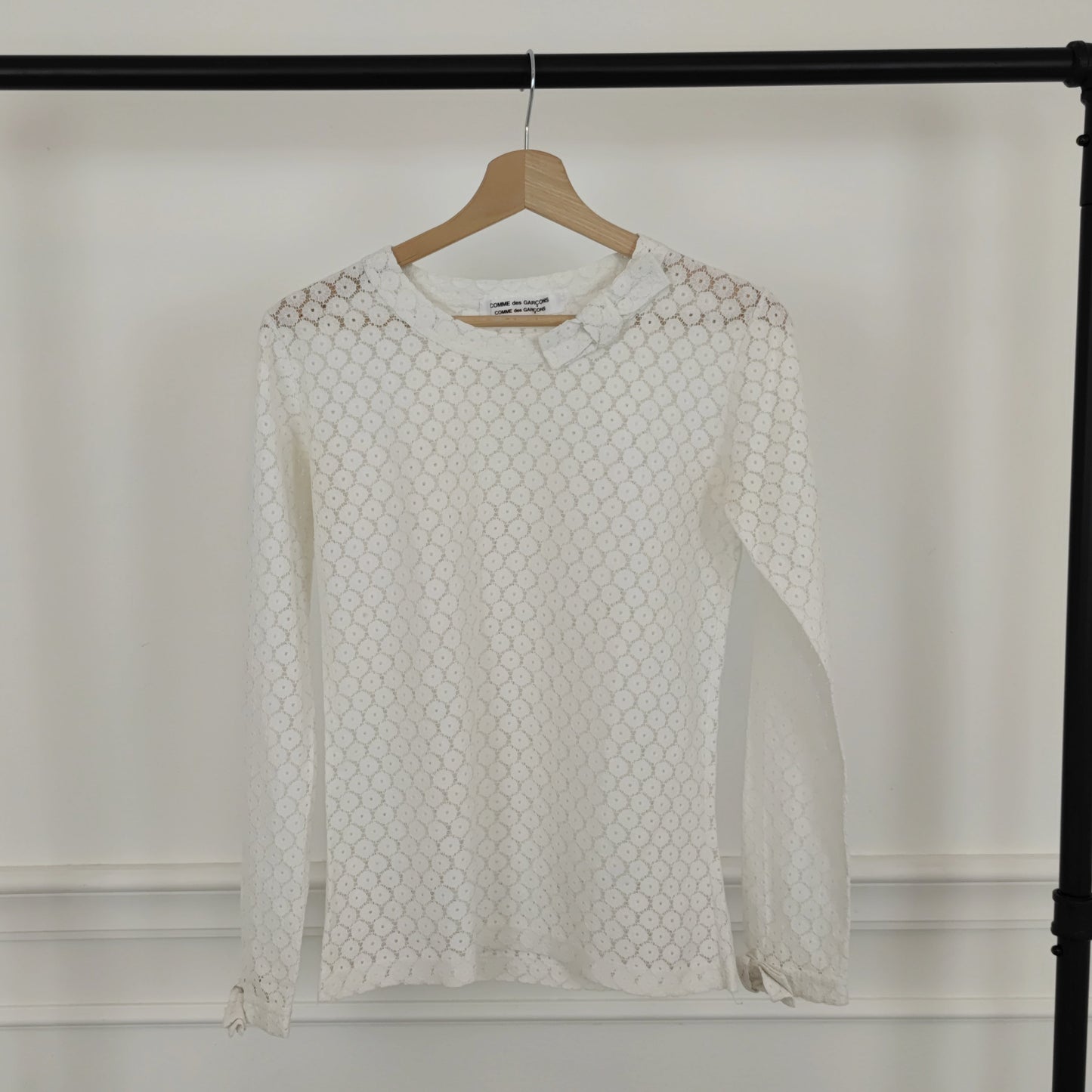 Blusa Comme des Garçons pizzo bianco