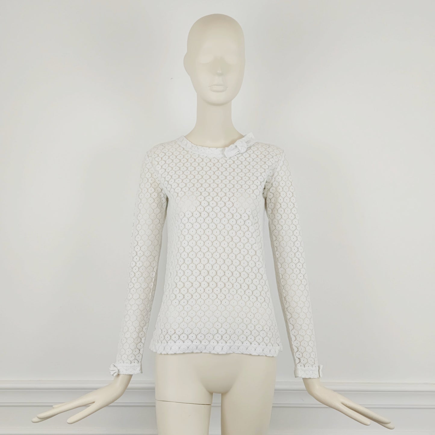 Blusa Comme des Garçons pizzo bianco