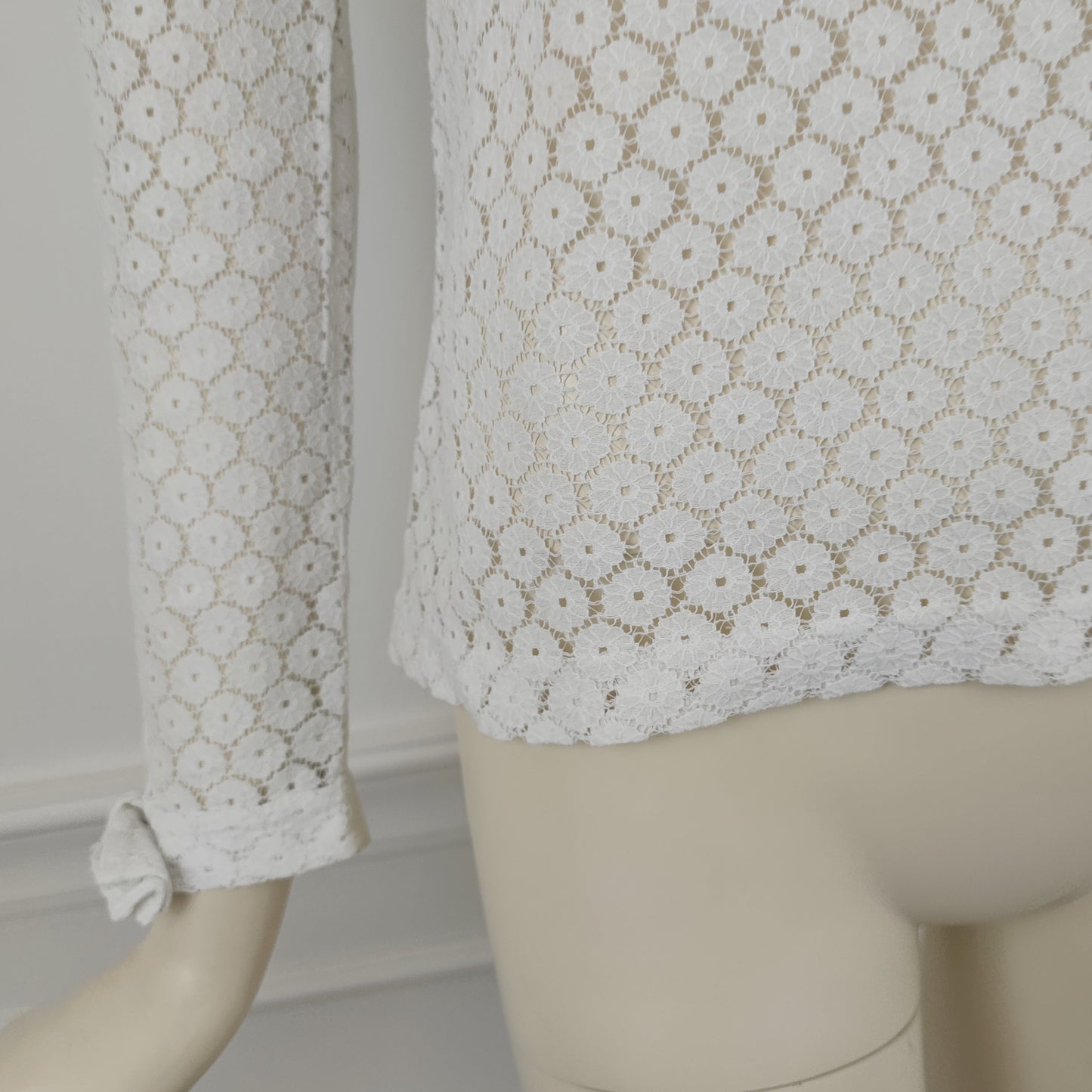 Blusa Comme des Garçons pizzo bianco