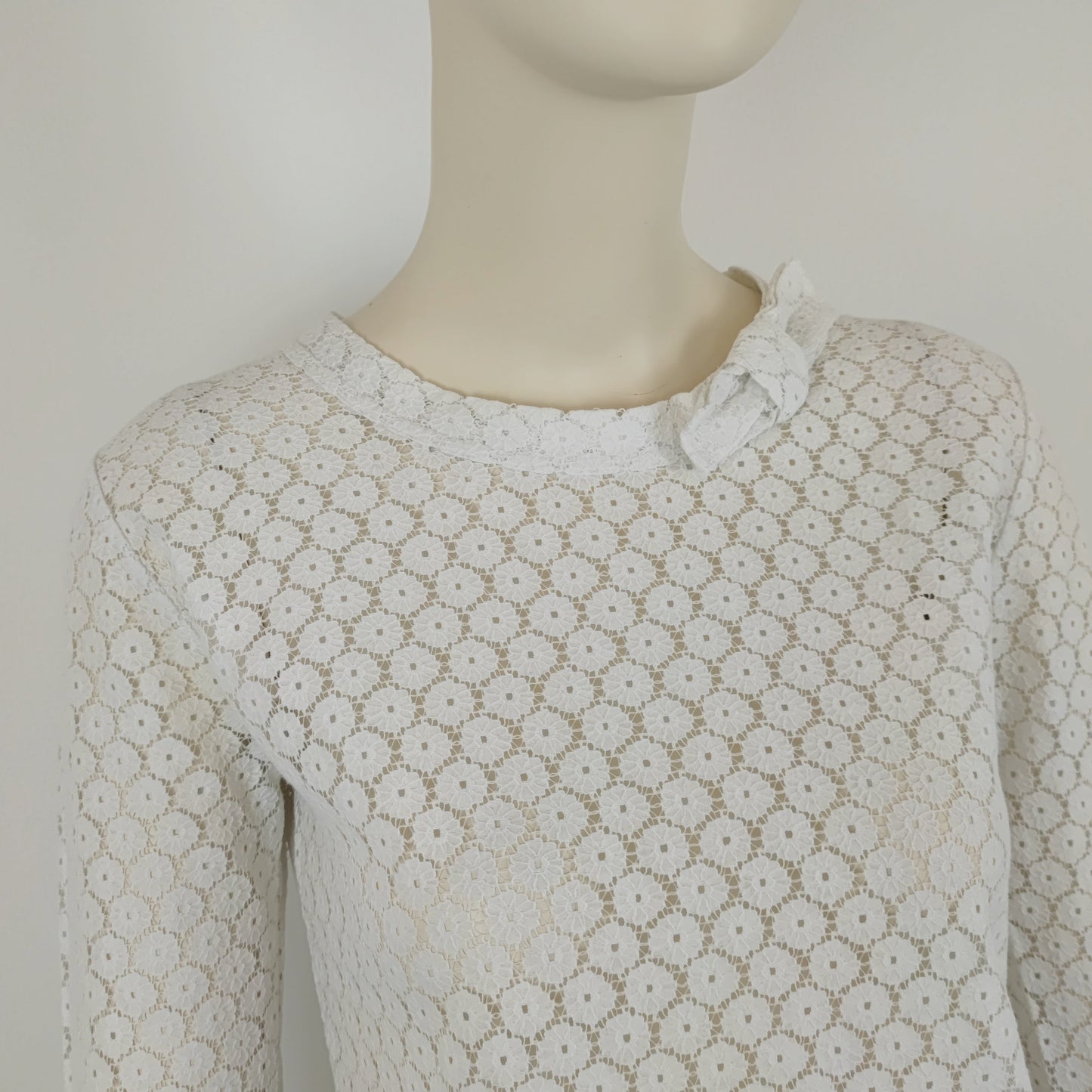 Blusa Comme des Garçons pizzo bianco