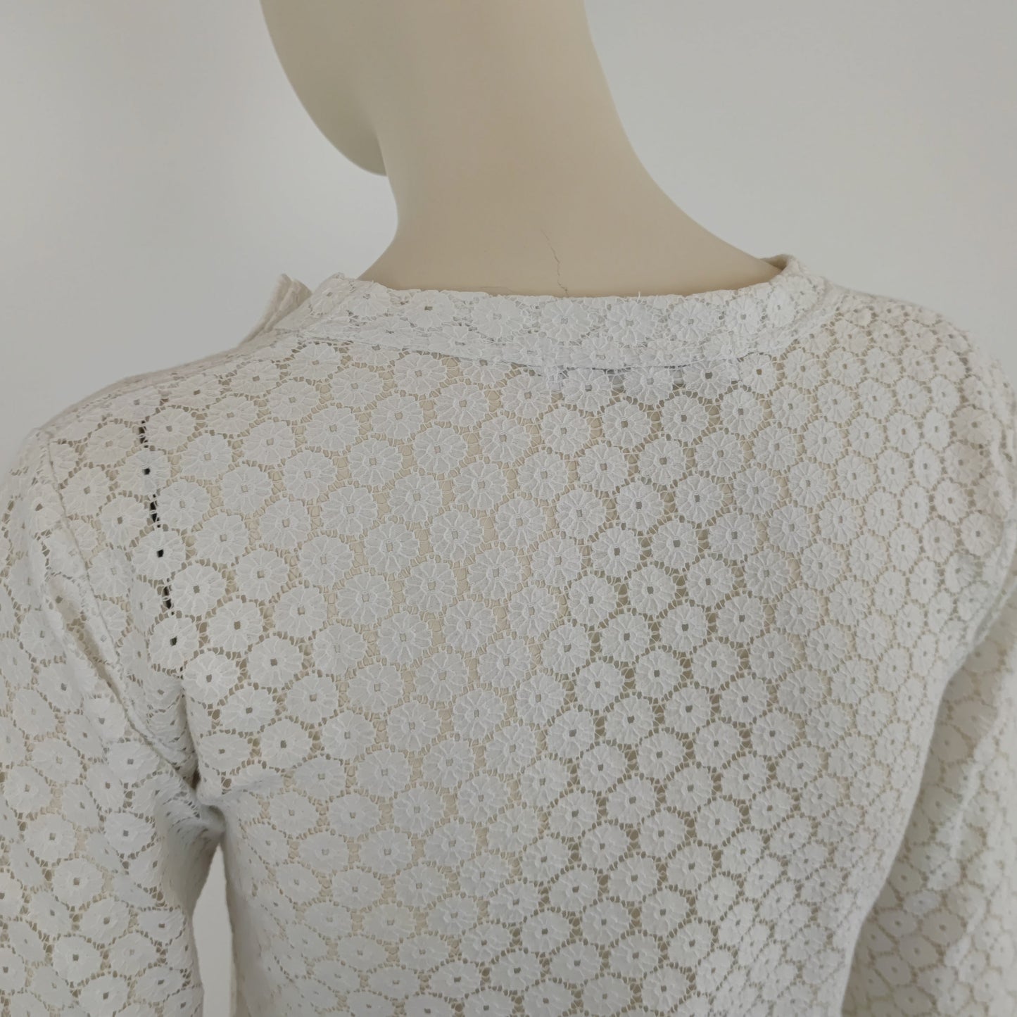 Blusa Comme des Garçons pizzo bianco