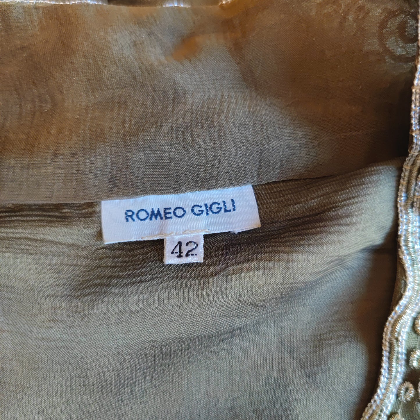 Blusa Romeo Giglo seta con ricami 1989