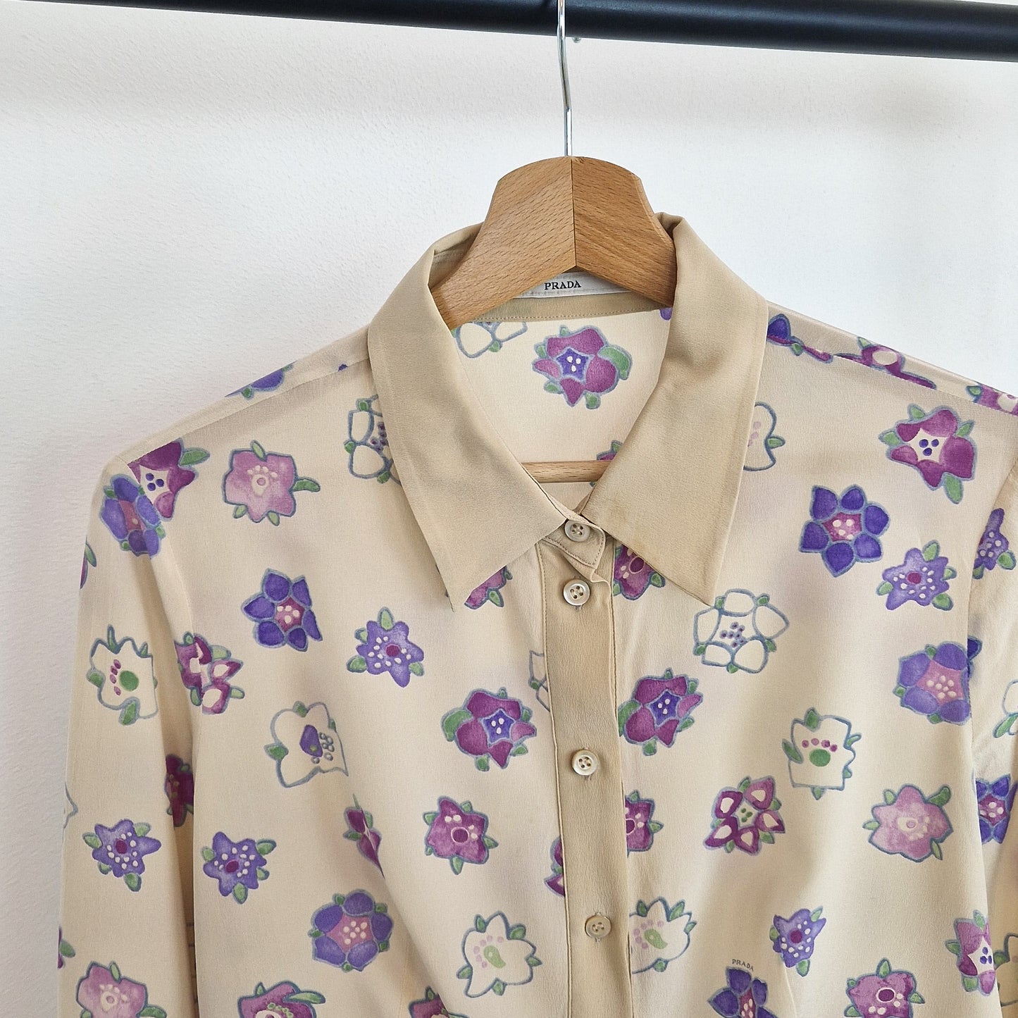 Camicia Prada seta stampa fiori