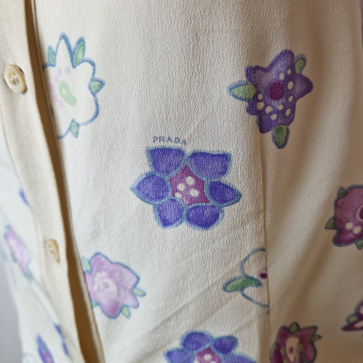 Camicia Prada seta stampa fiori