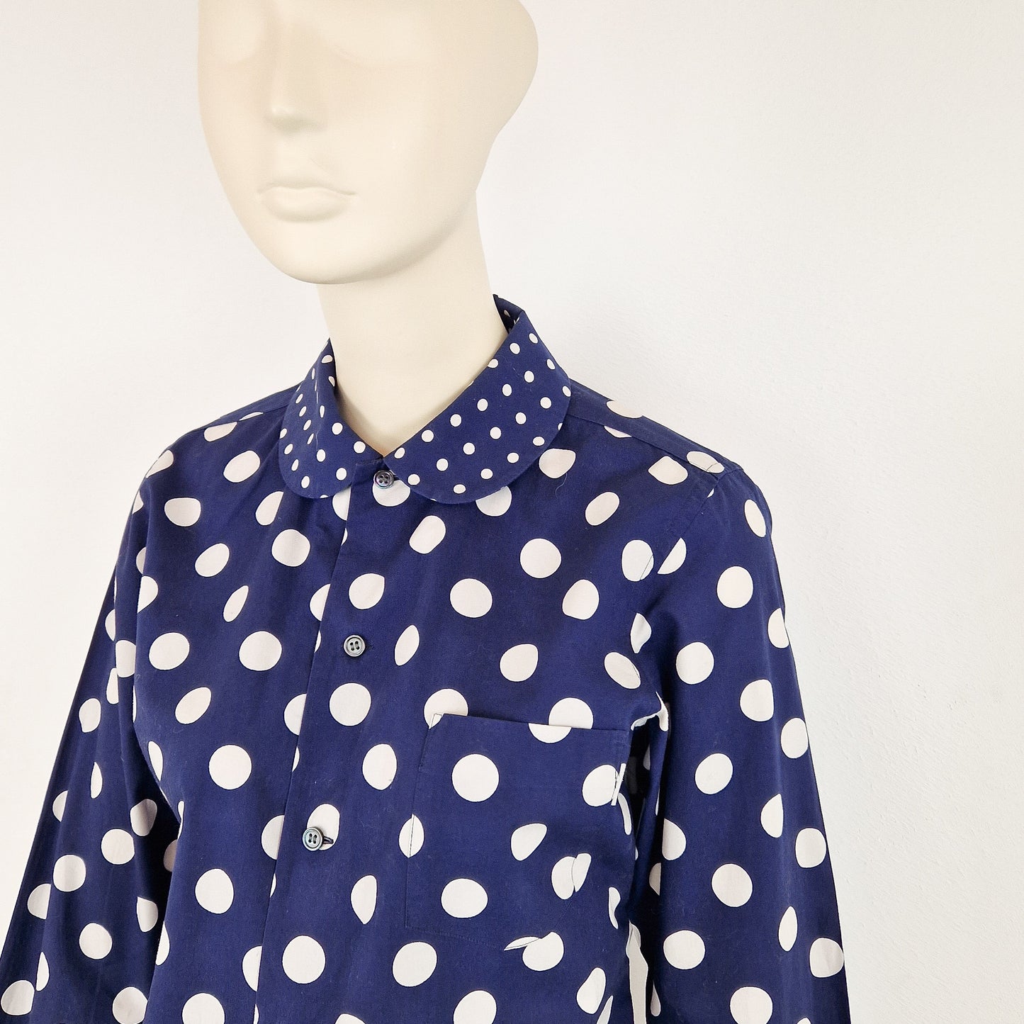 Camicia Comme des Garçons pois blu